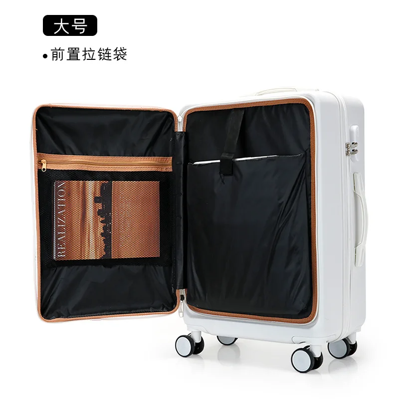 Front Open Cover 20 inch Suitcase Universal Wheel Pull Rod Case Side Open Cover 26 inch Men And Women Boarding Luggage Suitcase