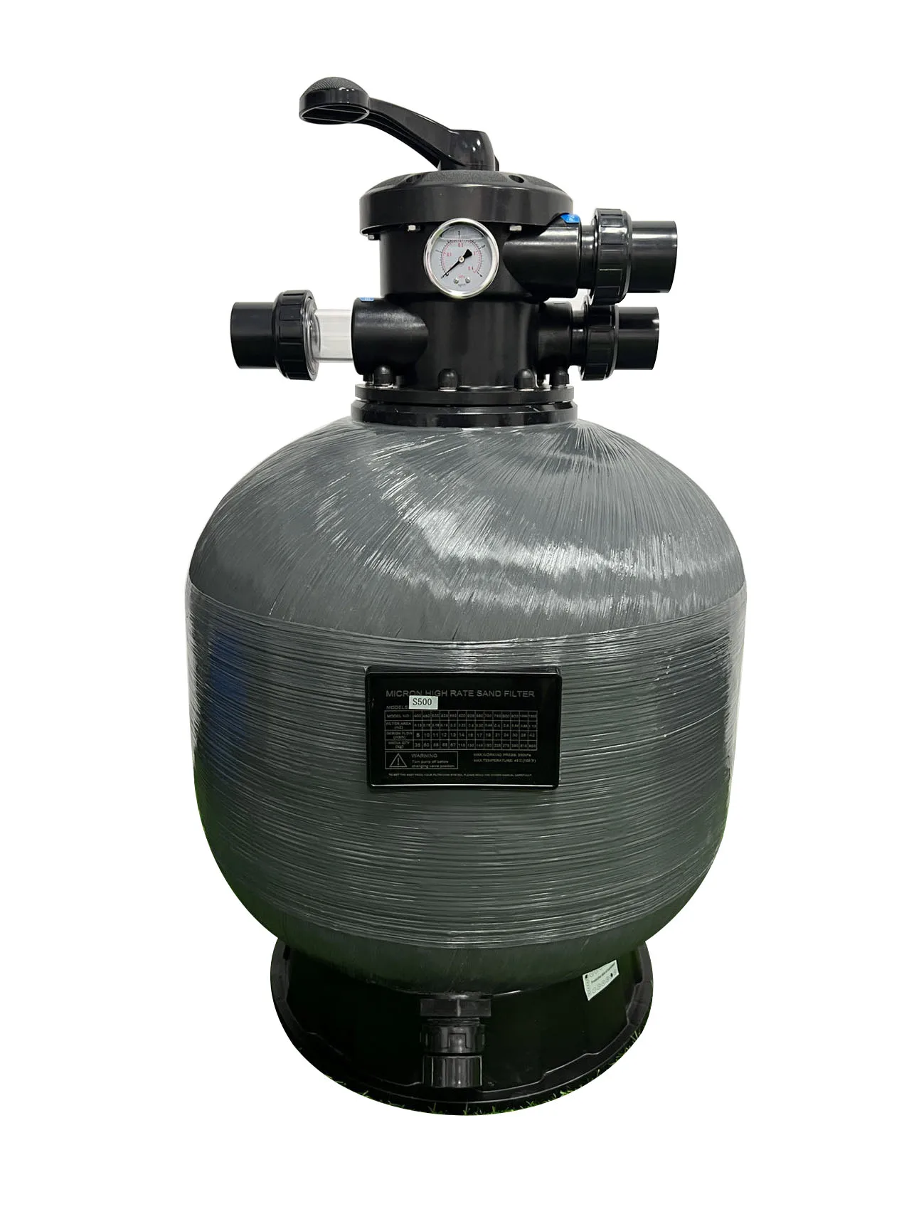 Water treatment sand filter pool water sand filter tank with valve