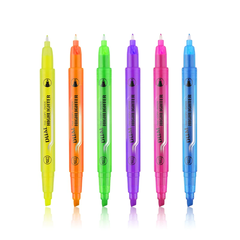 Сделать G 319 персонализированные ярких цветов, 6 шт. Маркер ручки возможна печать по желанию заказчика флуоресцентные маркеры для детей (1600476271206)