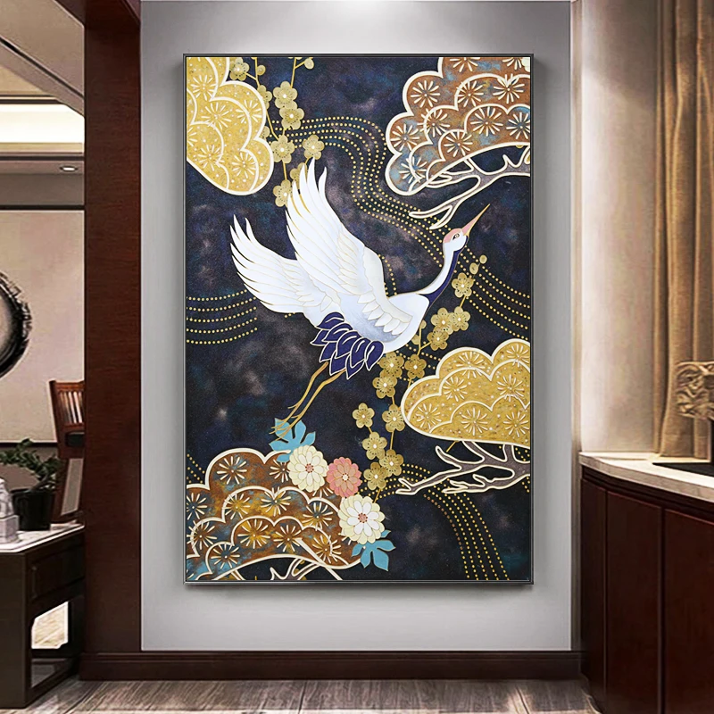 Chinese Metal Art Decor Bird And Flower Fragrance Handmade Cloisonne Enamel Wall Art Painting