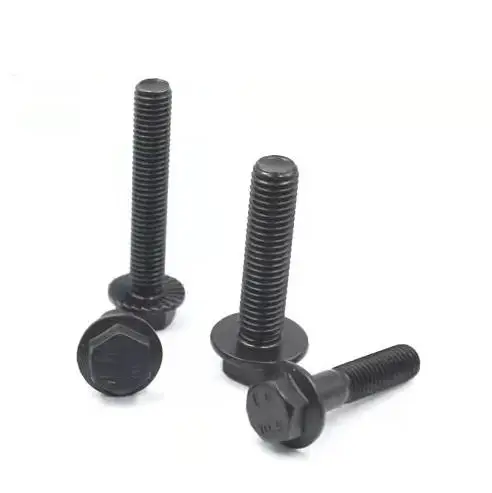 Wholesale High Quality M8 Hex Flange Bolts Steel Grade 8.8 Made in China with M12 M27 Thread Sizes Packaged in Bags