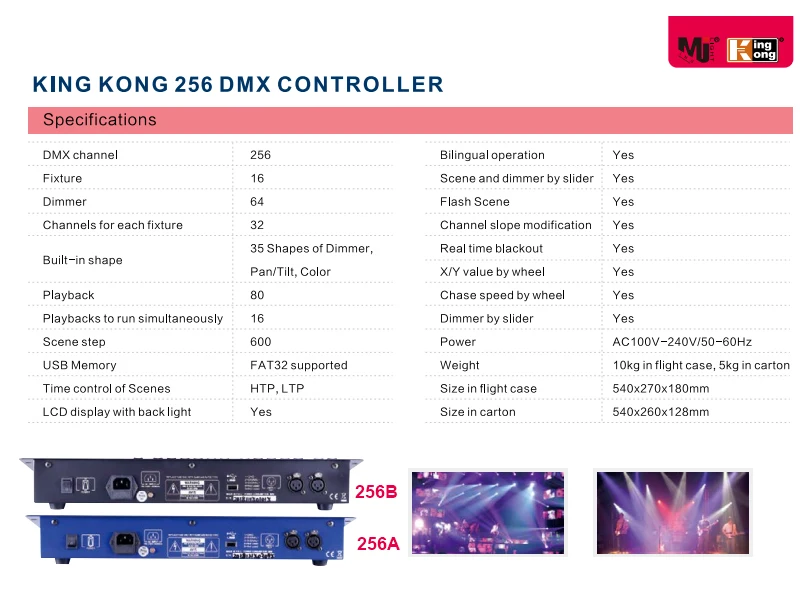 High Quality 256 Channels Dmx Console Light Controller Console Dmx 512 Controller For Stage Performance