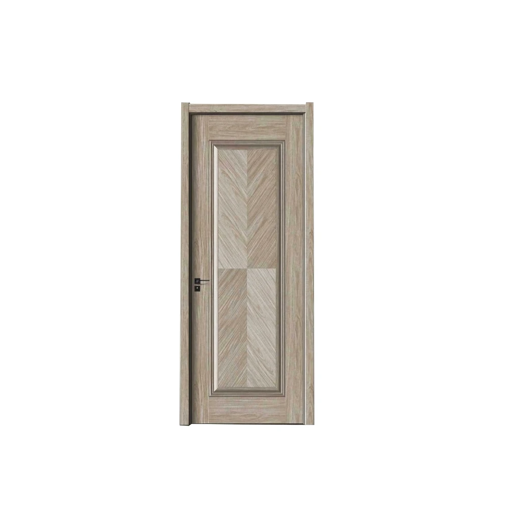 Modern interior melamine door interior laminated design Wood door cheap reasonable price PVC laminated MDF door 6608