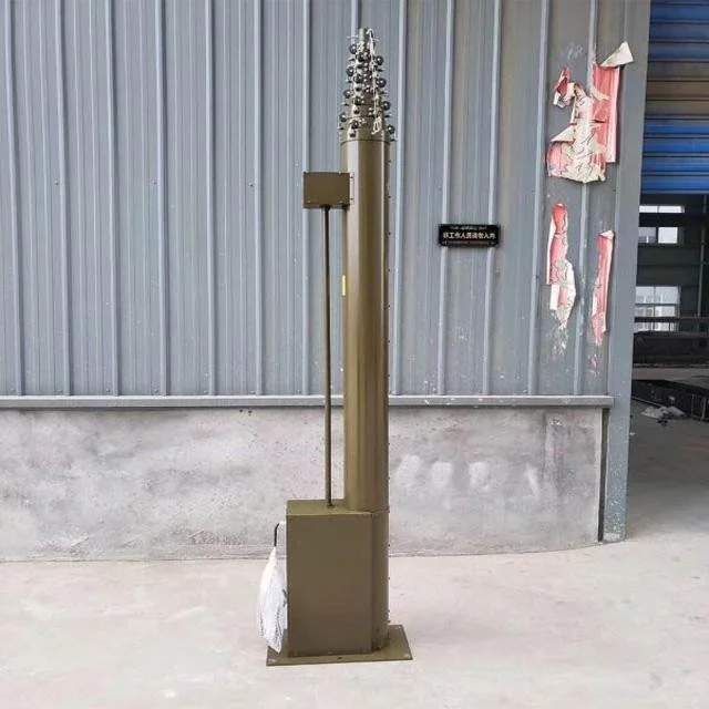electric telescopic mast for antenna communication telecommunication towers