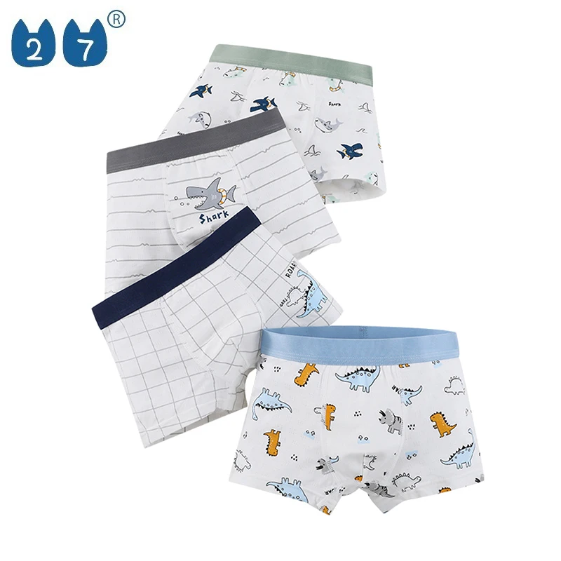 Custom Print Wholesale Kids Underwear Printed Panties Cute Baby Boy Boxers Cotton Boys Underwear