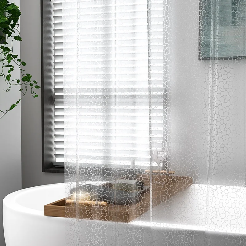 Low MOQ Factory Wholesale Weighted EVA Eco Bathroom Waterproof Shower Curtain Lining