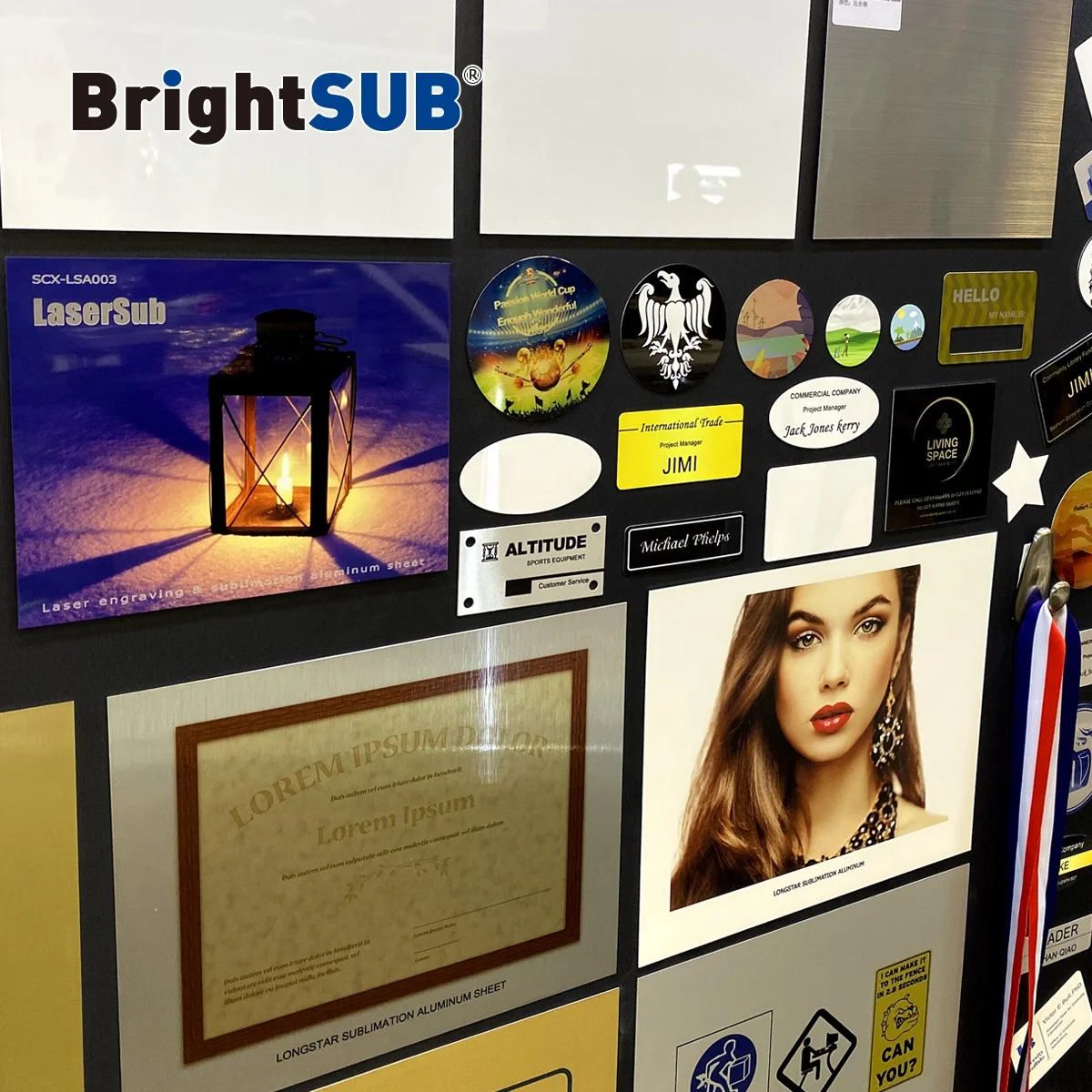 SCX-SA101D Sublimation Aluminum sheet Brightsub Sublimation metal sheet heat transfer picture printing coated metal blanks