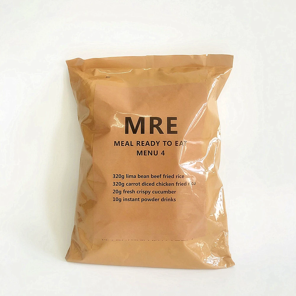 MRE Portable lima bean beef fried rice food mre ration food(MENU4)