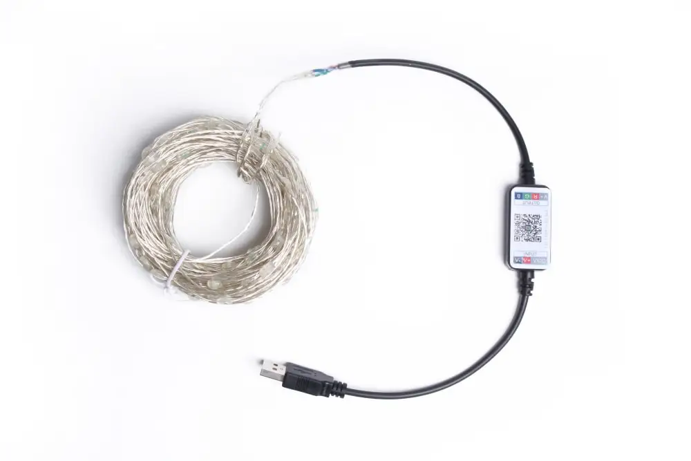 Музыкальная USB-гирлянда с управлением через приложение по bluetooth подходит для рождественских