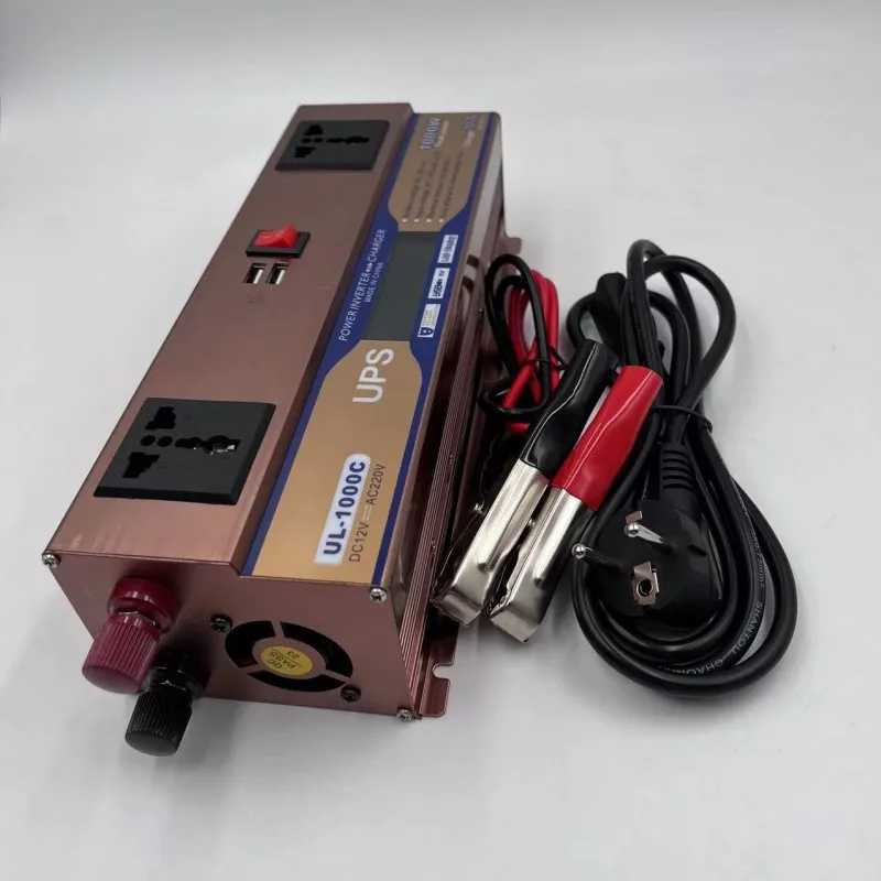 Manufacturer With Charging Inverter 12V 220V 1000w Converter Double Socket Ups Inverter