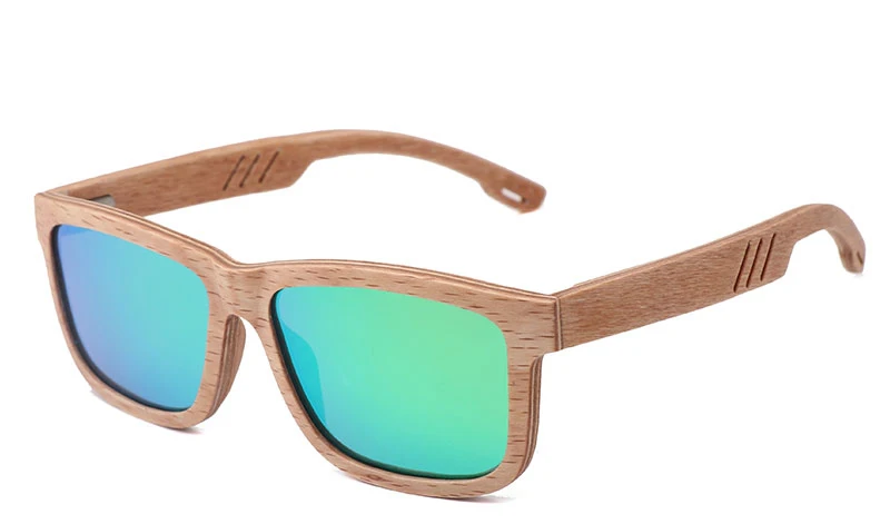 High quality laser logo free cheap rainbow wood polarized eyewear sunglasses 2021