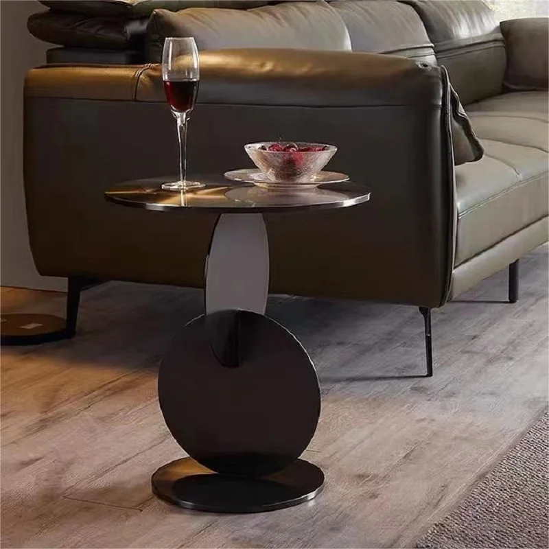 Gold Finish Designer Nesting Side Table Metal Furniture Nightstands Sofa End Table Decorative Living Room Tables Home Decor