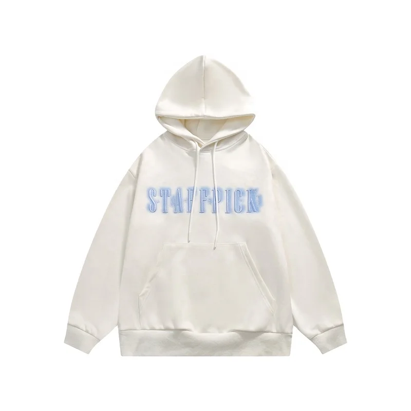 2023 Hot style custom hoodies hip hop long sleeve hooded character letter custom brand winter fleece sweatshirt hoodie tops