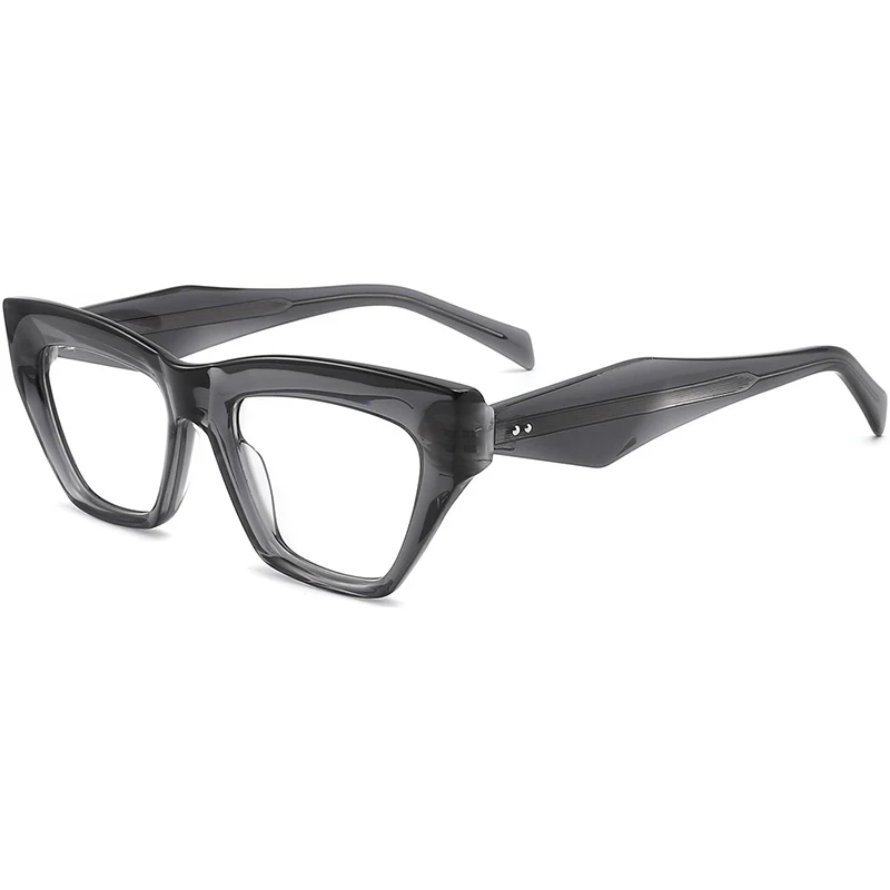 Glasses top seller thick square frame eyeglasses handmade big size acetate frame dark transparent color luxury unisex eyewear