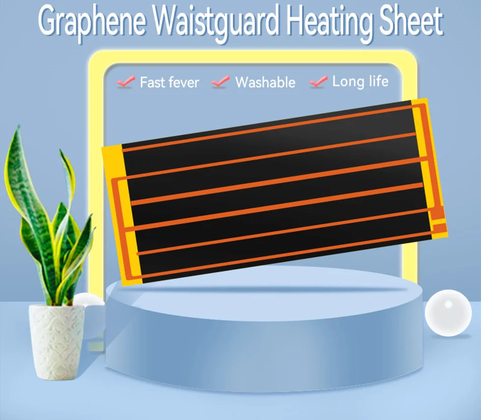 Graphene Waistguard Heating Sheet Thermostat Graphene Far Infrared Electric Heating Film for Heating Waistband