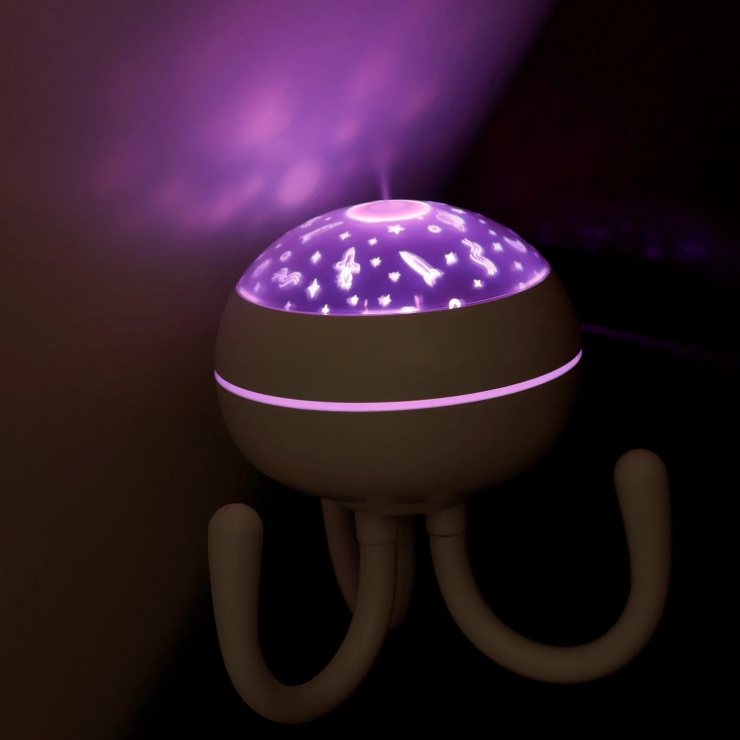 Portable travel round colorful 200ml night light mini usb ultrasonic planet Wet Aroma Essential Oil Diffuser air humidifier