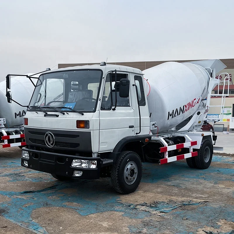 Multi purpose 5-cubic concrete mixing and conveying integrated machine, agricultural concrete mixer truck tanker truck