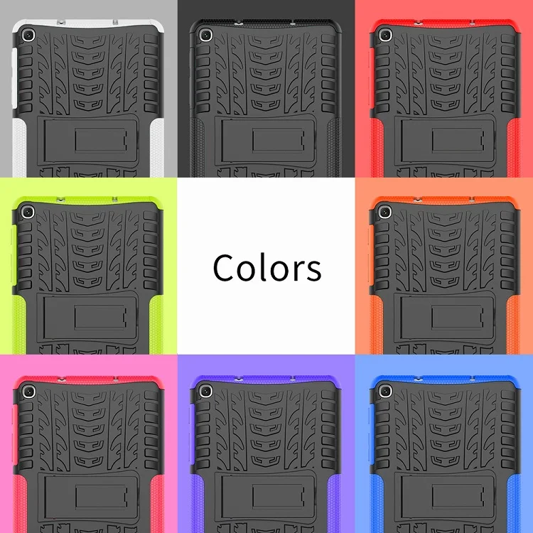 For Tab A8.0 T290 case T295 Tablet armor case TPU+PC Shockproof Stand Cover for Samsung galaxy Tab A 10.1/10.5 inch T580 case