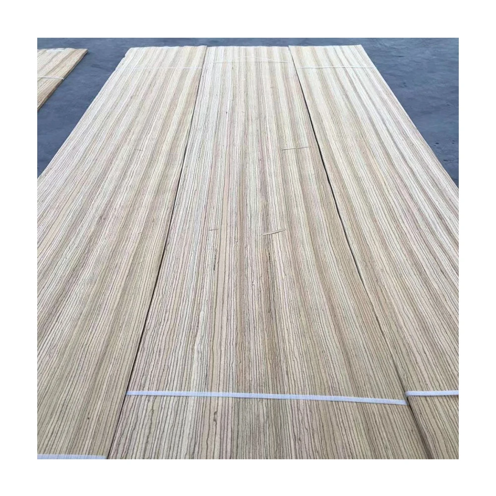 Factory 360-3600MM 0.4 Thickness Natural Africa Zebra Wood Face Veneered Plywood & Other Board For Door & Decoration