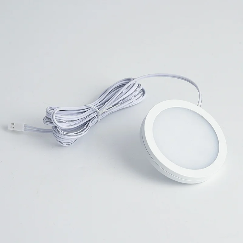 LED Puck Light LED Under Cabinet Lighting DC12V Round Shape Led Wardrobe Sensor Cabinet Closet Small Circle 12V Puck Light