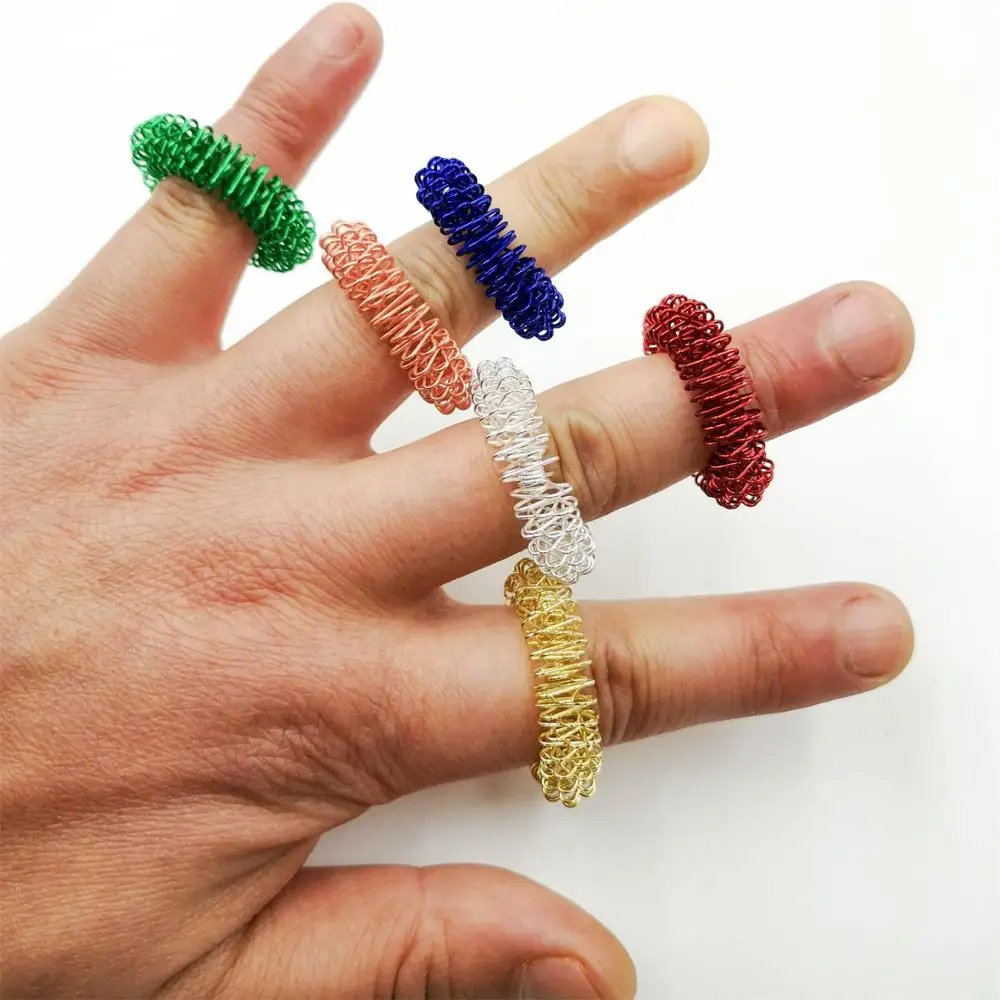 Colorful Finger Relax Finger Acupressure Massage Ring