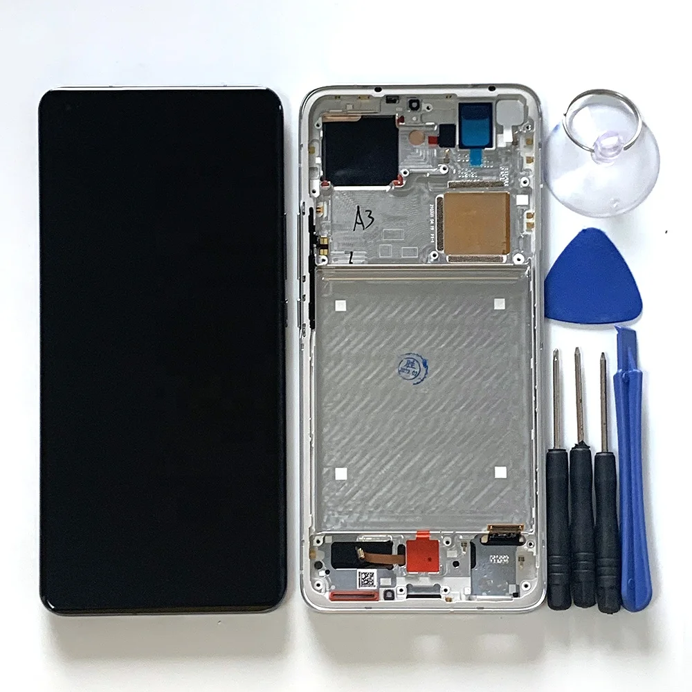 Original AMOLED LCD For Xiaomi Mi 11 Ultra Screen Replacement M2102K1C Display Touch Panel Digitizer For Xiaomi Mi 11 Pro Frame