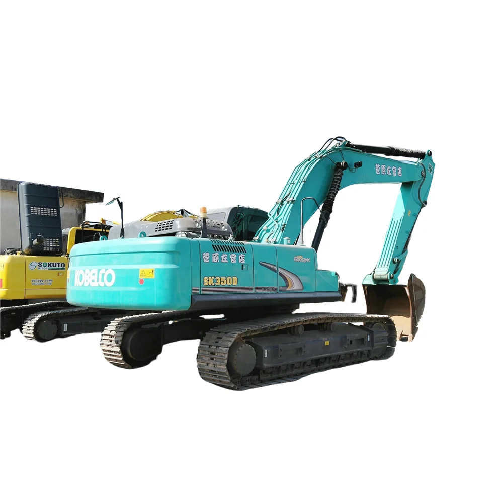 Kobelco suppliers sell large crawler excavators 35 tons SK350-8 Used excavators SK350D SK350 home digger worldwide