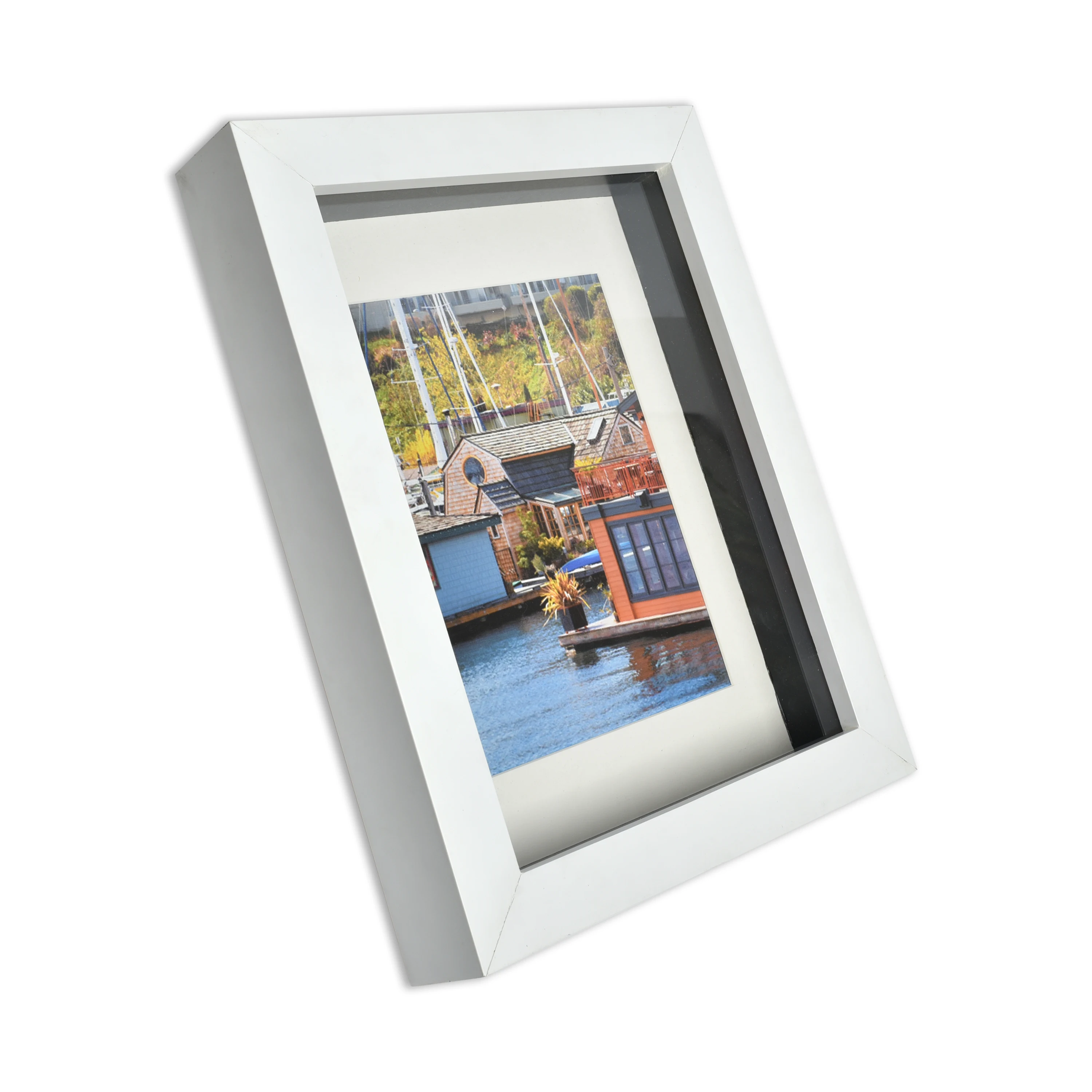 Custom Modern Style White Art 3d Deep Shadow Box Picture Baby Frames
