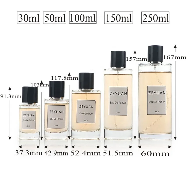 High quality 150ml 200ml spray bottle luxury bottle perfume glass 30ml 50ml 100ml with magnetic cap