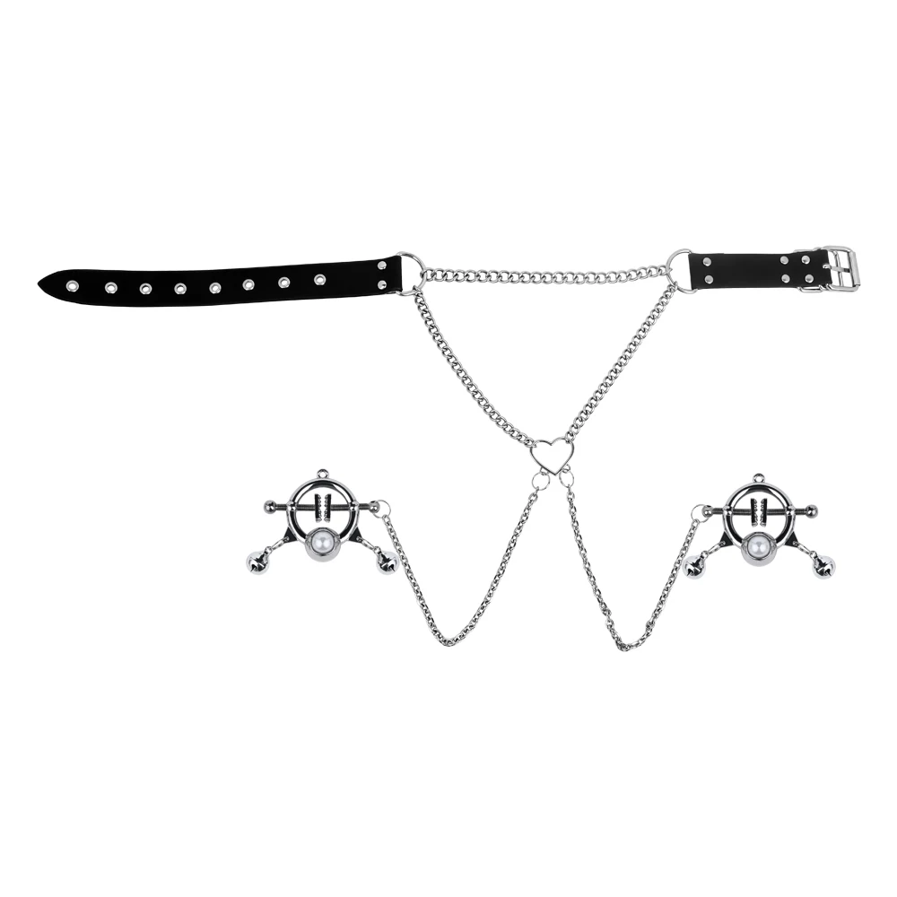 Heavyweight nipple clamps with ring balls drooping BDSM toys female breast stimulation for experienced players