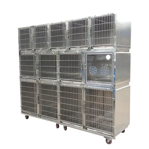 VTS-0510 Other Animal Husbandry Equipment 304 Stainless Steel Veterinary Dog Cat Cage Customized Animal Cage
