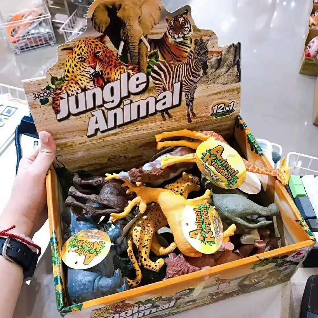 Wildlife Model Cartoon Park Simulation Animal Set Dinosaur Model Animal Toy Animal Decoration