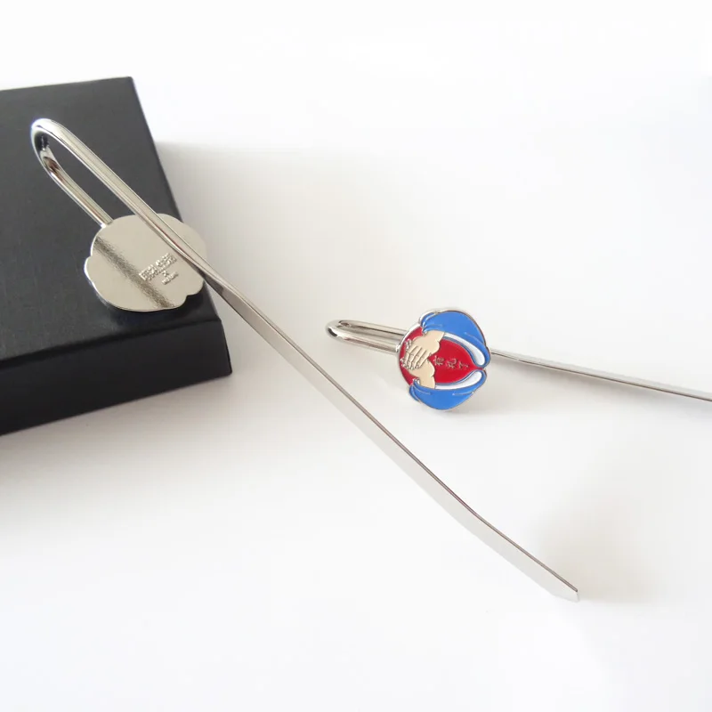 Factory Swan Neck Bookmark Business Gift Metal Soft Enamel 3D Custom Bookmark for Book
