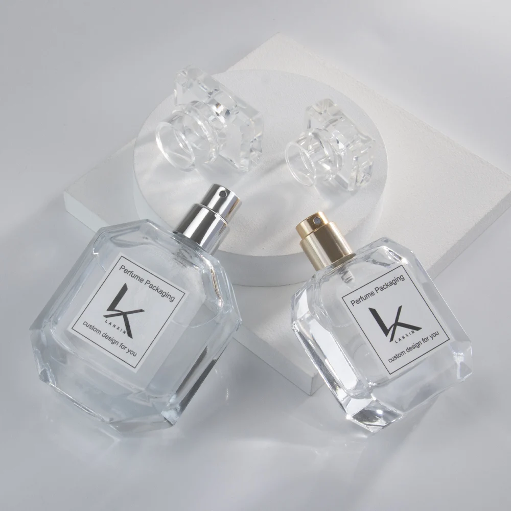 Luxury Custom Perfume Bottle 100ml 50ml Irregular Shape Perfume Glass Bottle Empty Perfume Bottles