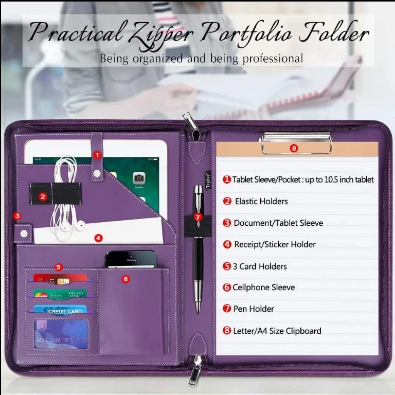 Портфель на молнии Padfolio органайзер для документов деловых конференций