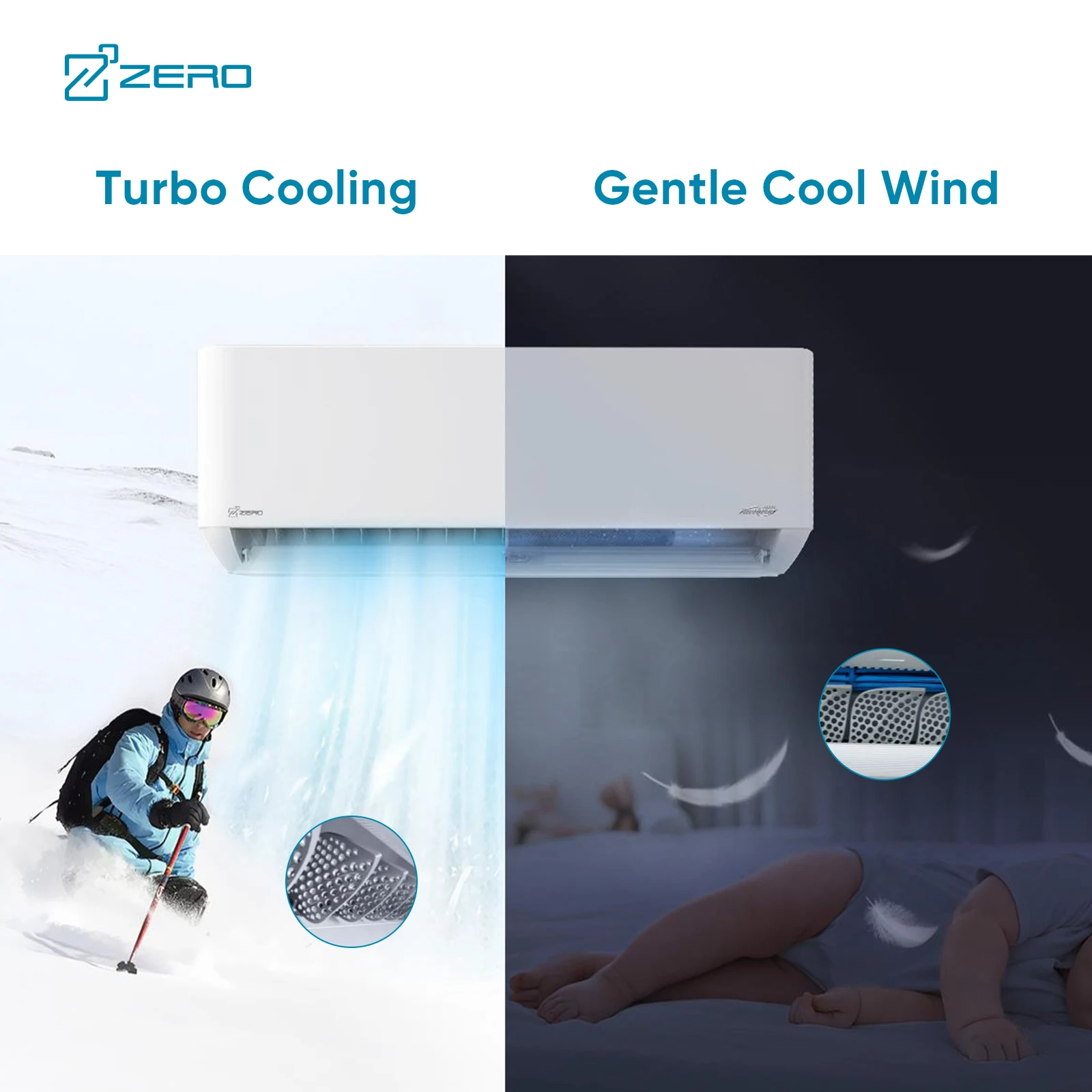 Нулевой Z-MAX 19 Seer2 инвертор настенное крепление мини-сплит кондиционер постоянного тока теплового насоса комната R32 переменная частота 500 3 5 12 1 75