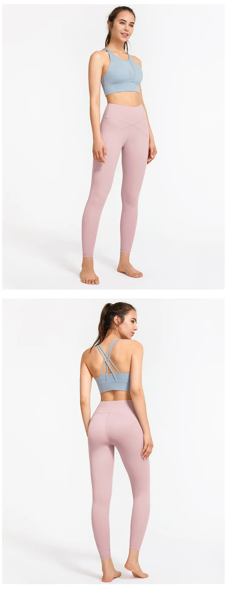 Lulu new style yoga pants high waist, nude, hip lift, quick dry solid color fitness pants sports running tight yoga suit woman