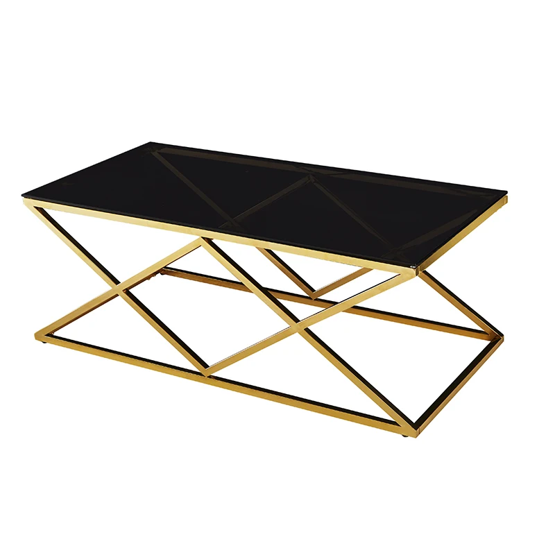 2024 luxury stainless steel gold coffee table modern furniture nesting tea table large size table living room furniture