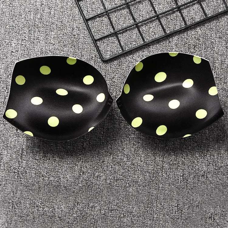 
Colorful Breathable Foam Bra Cup Chest Inserts Padding Removable Bra Padding Push Up Thick Sponge Bra Cup 
