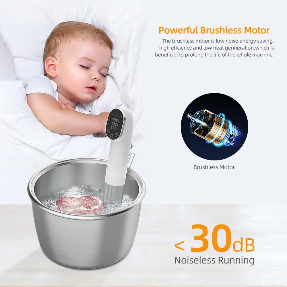 Factory Wholesale Sous Vide Cooker Stick 1000W Thermal Immersion Circulator with Sous Vide Recipe