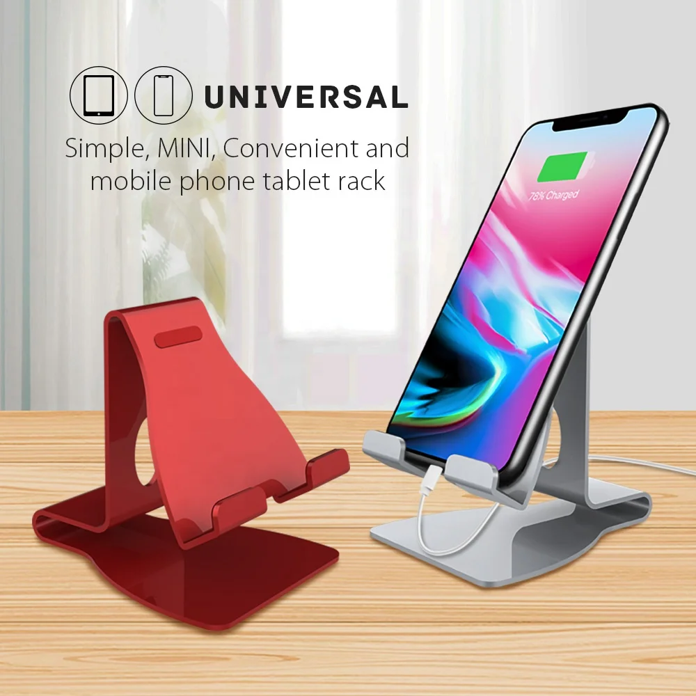Hot Sale Aluminum Alloy Desktop Mobile Mount Compatible With Smartphones And Tablets Cell Phone Stand Durable  Phone Holder