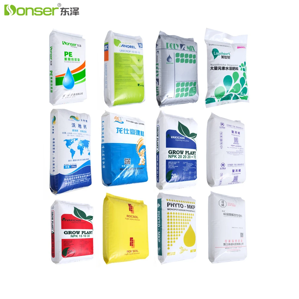 2024 Hot Sale Factory Fertilizer/chemical/powder/particle FFS Customized Pattern Different Size Packaging PE Bags