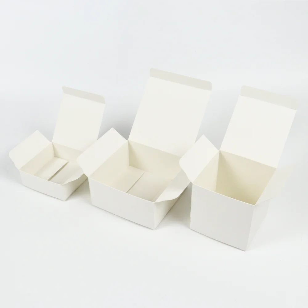 Crown win keepsake white paper baby gift box set newborn 3 white candle gift box luxury custom logo package kutu pr paper boxes