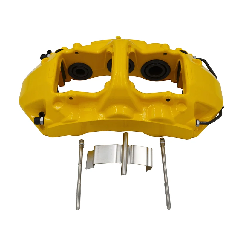 Good quality GT4 4 pot black caliper with slotted style disc with 355x28mm for BMW e92 335i 19 inch rear