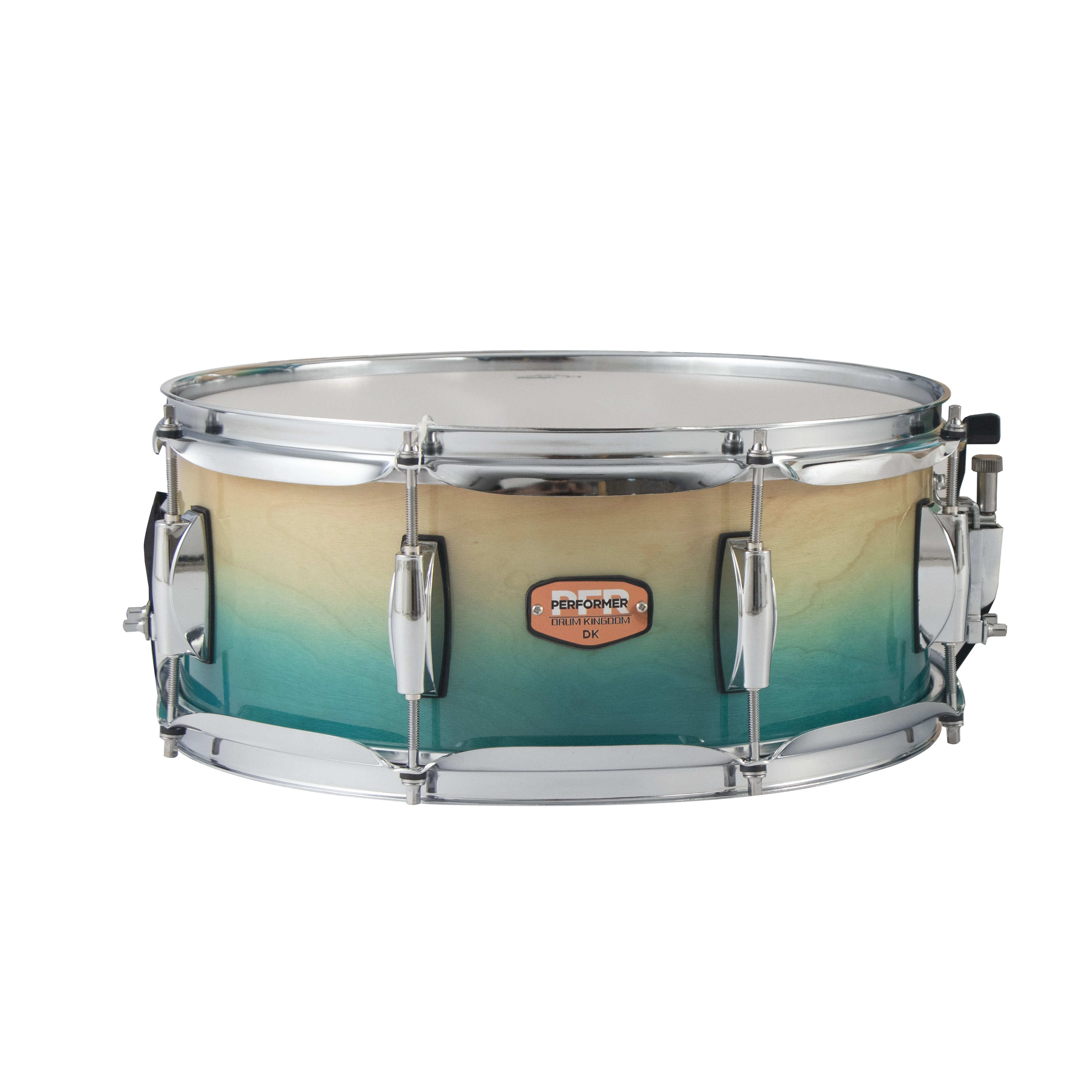 Black Red Fade Color Birch Wood Snare Drums With 2.0 Hoop and REMO White Coated Heads