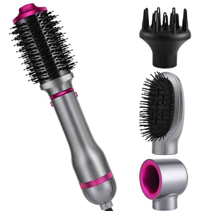 2339 Hot selling Multifunctional Hot Brush Straighter 4 In 1 Hot Air Brush Women Hair dryer Ionic