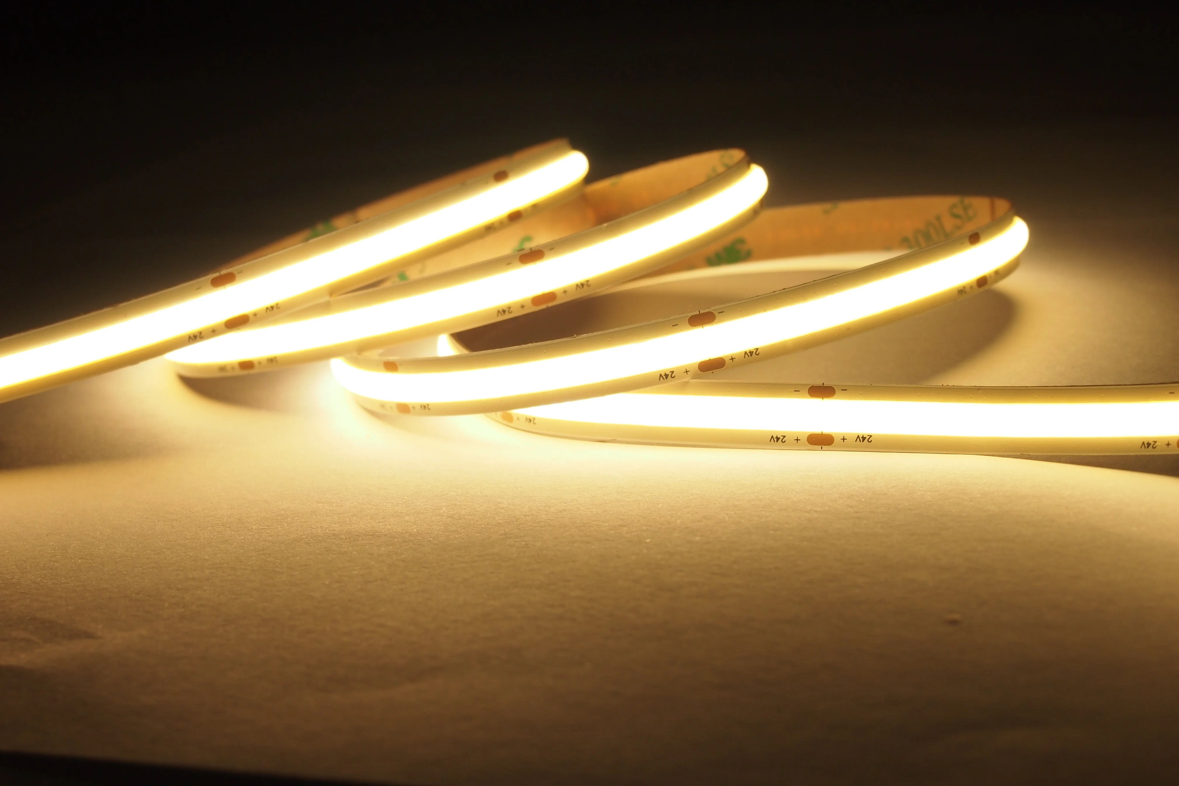 Special CRI90 high COB LED Strips New best item 170degrees big view angle Spot-free 12v 24V flexible cob led strip Top Quality