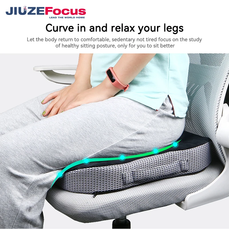 Seat Cushion Pillow for Office Chair Memory Foam Firm Coccyx Pad for Tailbone Sciatica Lower Back Pain Relief