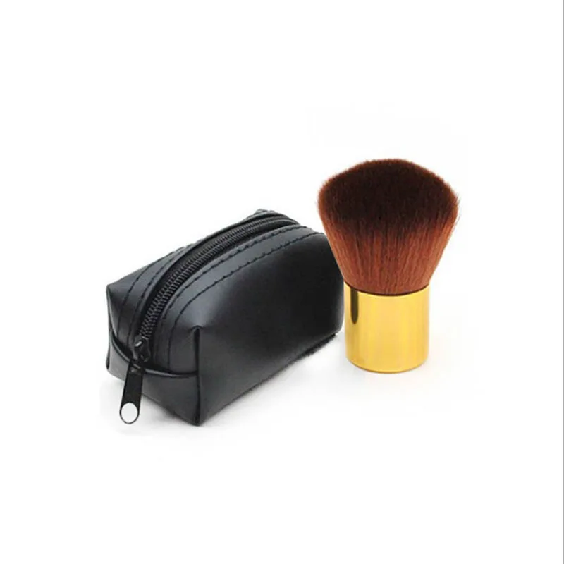 1pc Single Large Powder Blush Kabuki Makeup Brush Big Powder Brush With Bag
