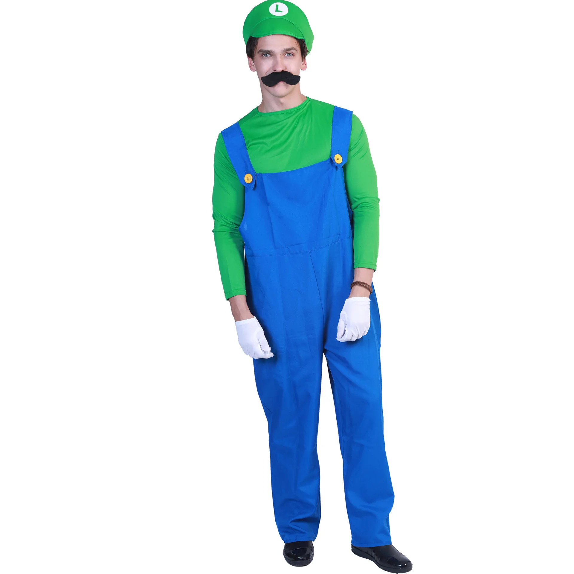 Adult Super Mario Female Luigi Clothes Sexy Plumber Costume With Hat